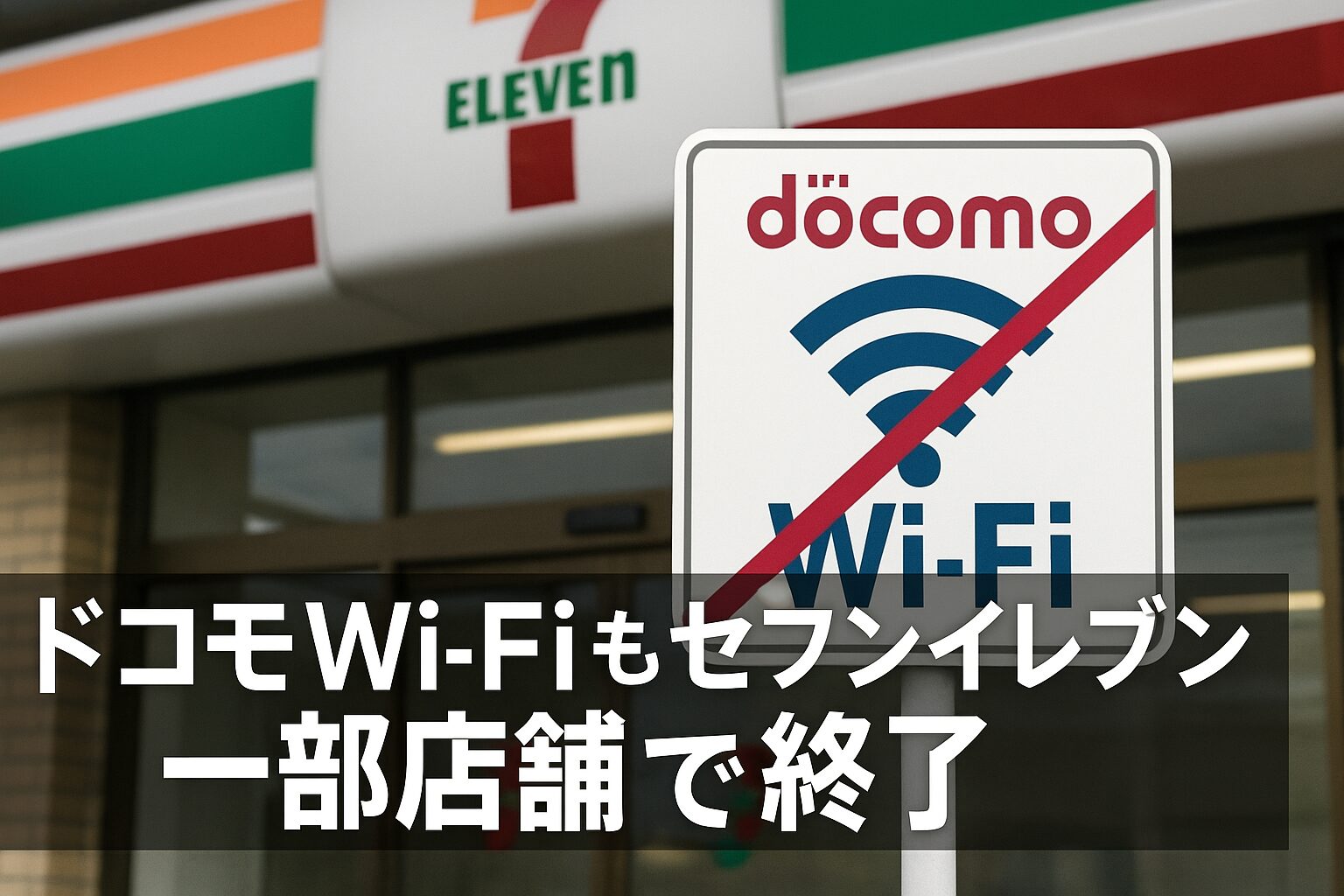 ドコモWi-Fiもセブンイレブン一部店舗で終了