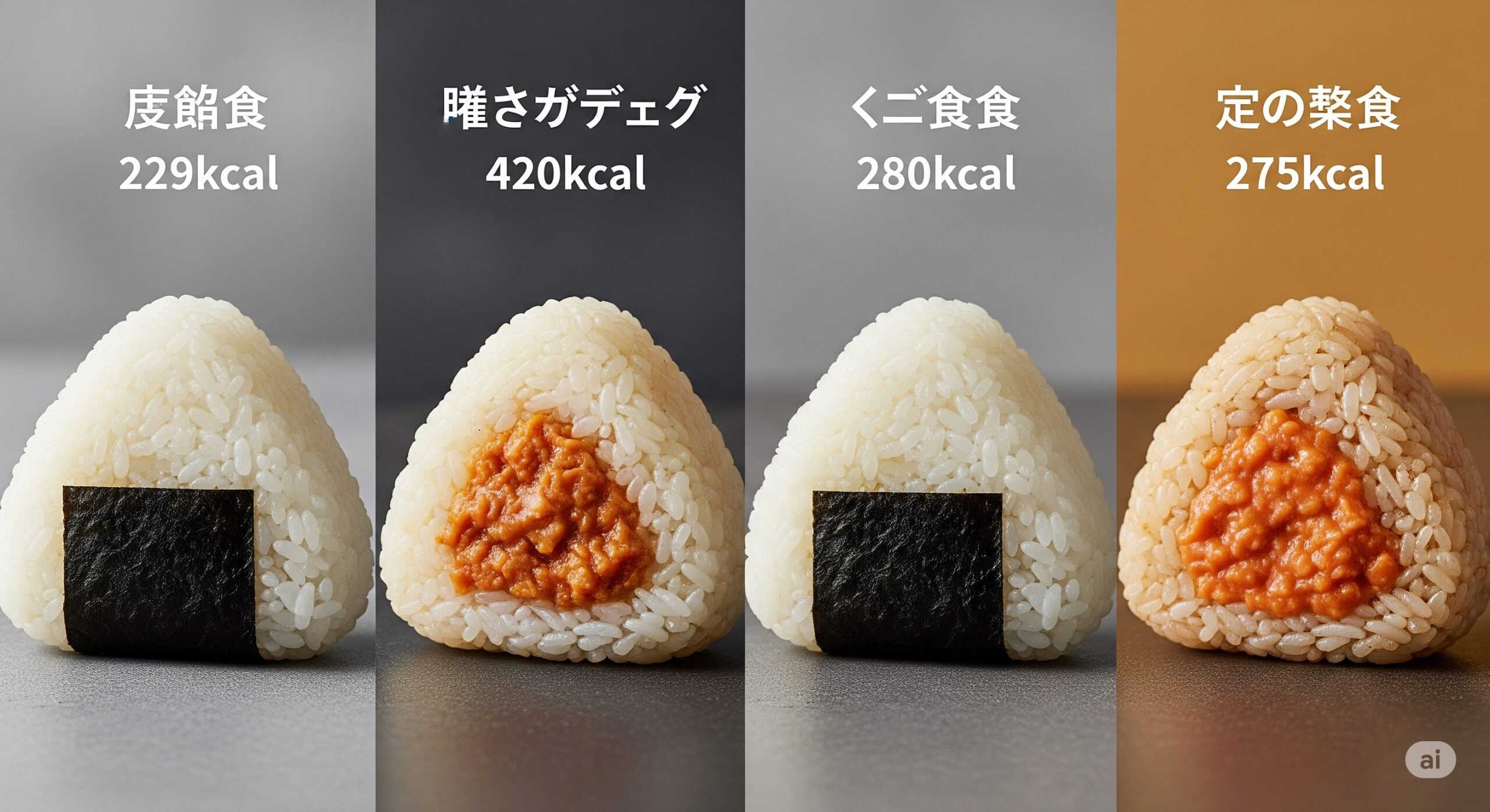 他コンビニおにぎりカロリー一覧と比較