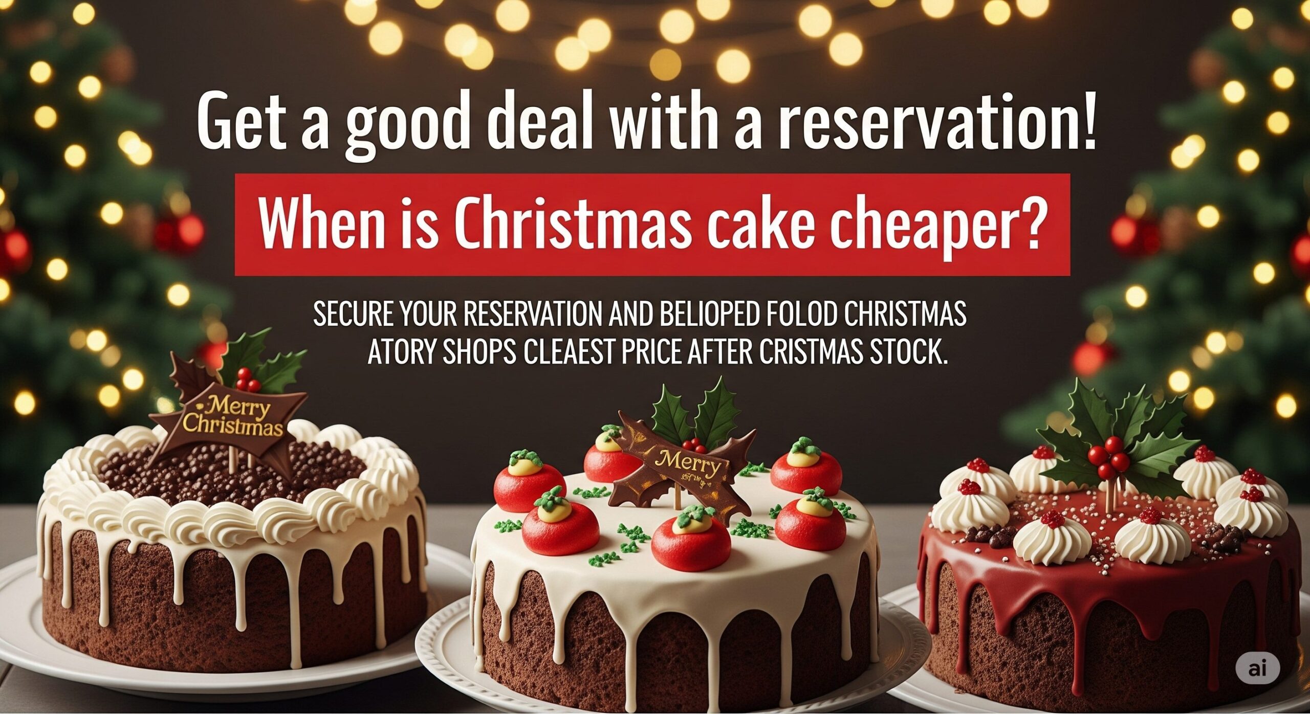予約でお得に！クリスマスケーキが安くなる日はいつ？