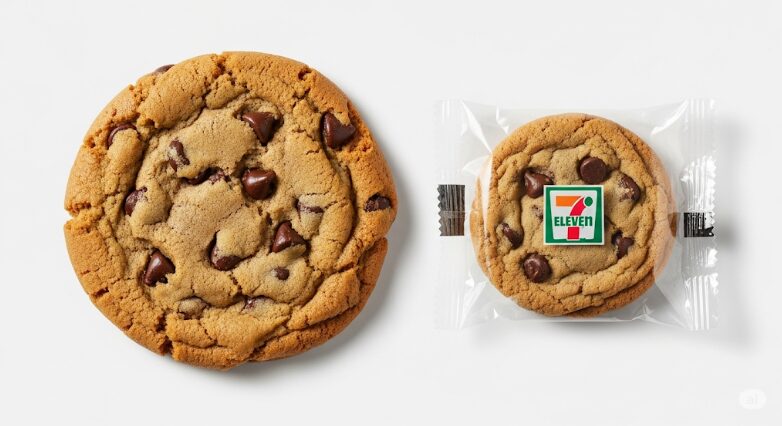 定番チョコ チップ クッキーとのカロリー比較