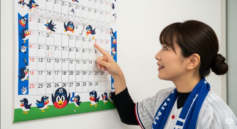 まずはスワローズの試合日程をチェック