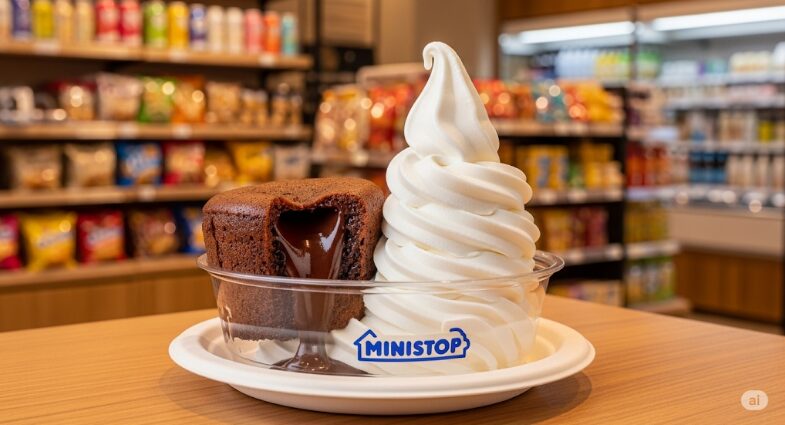今食べられるソフトクリームを使ったパフェ