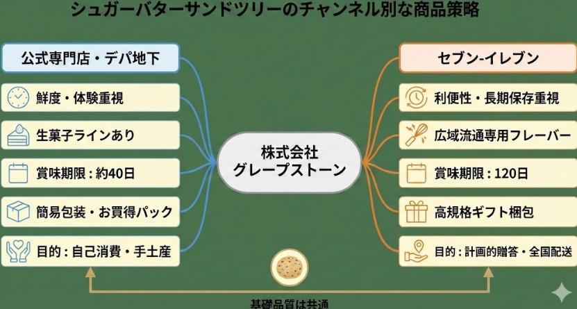 シュガーバターサンドの木 セブンイレブン 違いの核心戦略