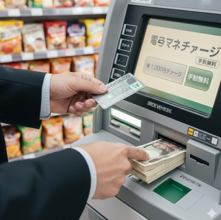 ATMで万札を千円札に崩す手順