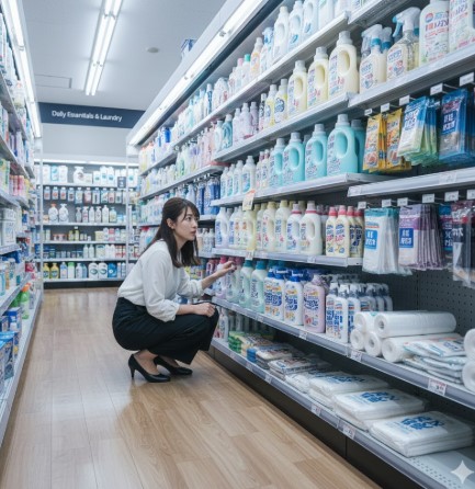 売り場は洗剤コーナーにある