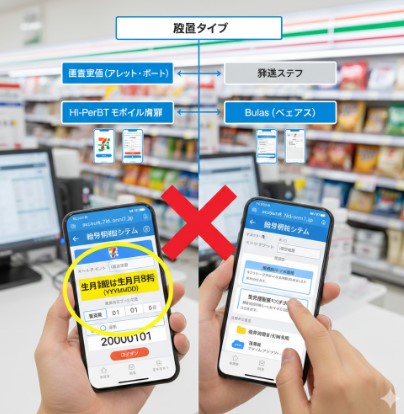 コンビニの制服を着た日本人男性の店長が、笑顔で読者に向かって挨拶している様子。背景には明るいコンビニエンスストアの店舗内が見える。