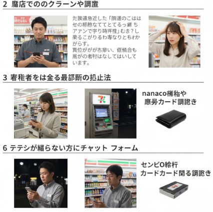 スマートフォンを見て、どの問い合わせ先が正しいか分からず、困惑した表情で頭を抱える日本人女性。