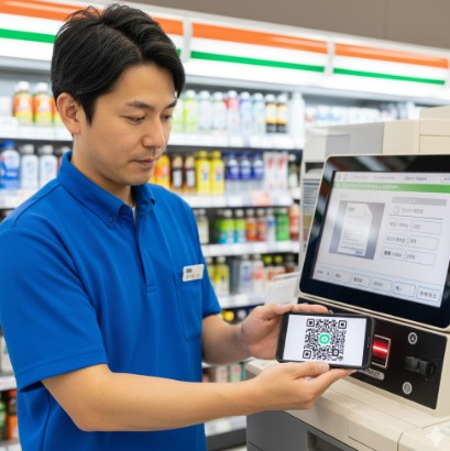 スマホのQRコードをマルチコピー機にかざしてネットプリントを簡単に行うやり方