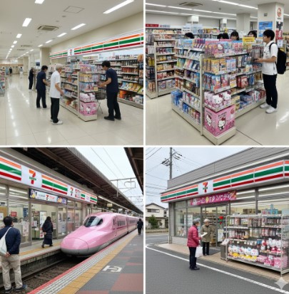 病院内や企業内など、一般の客が少ない「閉鎖商圏」にあるセブンイレブンの店舗。人気商品の在庫が残りやすい「穴場店舗」の特徴を視覚的に示す画像。