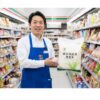 コンビニ店長の齋藤正志が、セブンイレブンの店内で備蓄米について専門家の視点から解説している様子。