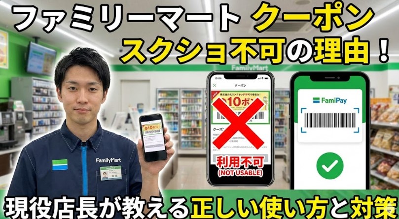 ファミリーマートのクーポンはスクショで使える？不可の理由と対策