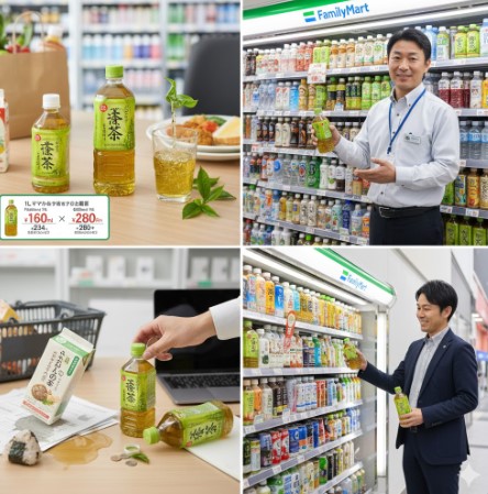 ファミマの飲み物一覧と1Lの立ち位置