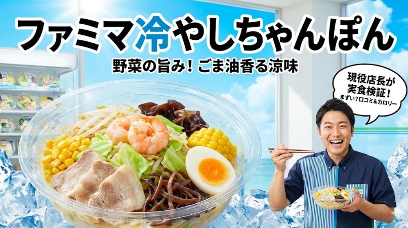 ファミマ冷やしちゃんぽんはまずい？カロリーや口コミを店長が検証