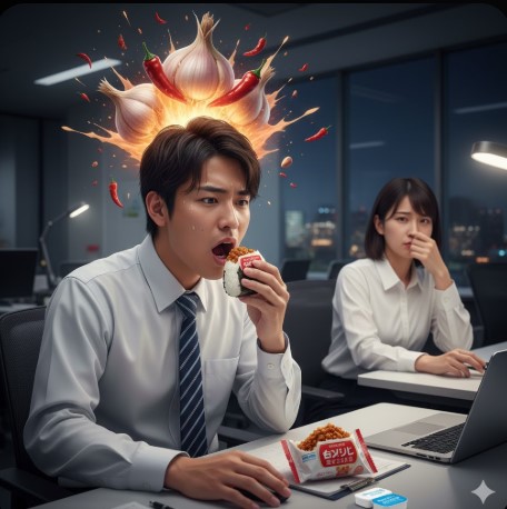 ニンニクの効いた具材の味