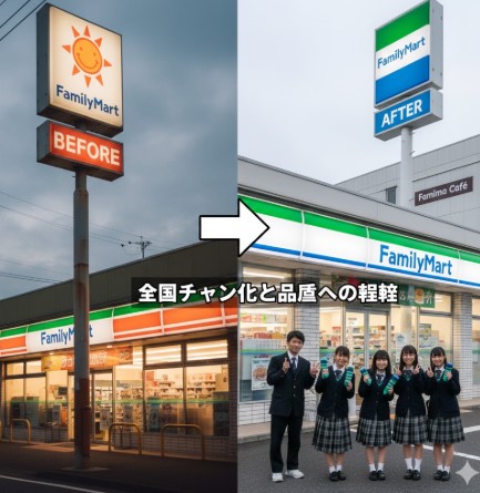サンクスのロゴと店舗統合の歴史