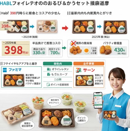 ファミマおむすび&おかずセット実食！カロリーと値段の変遷