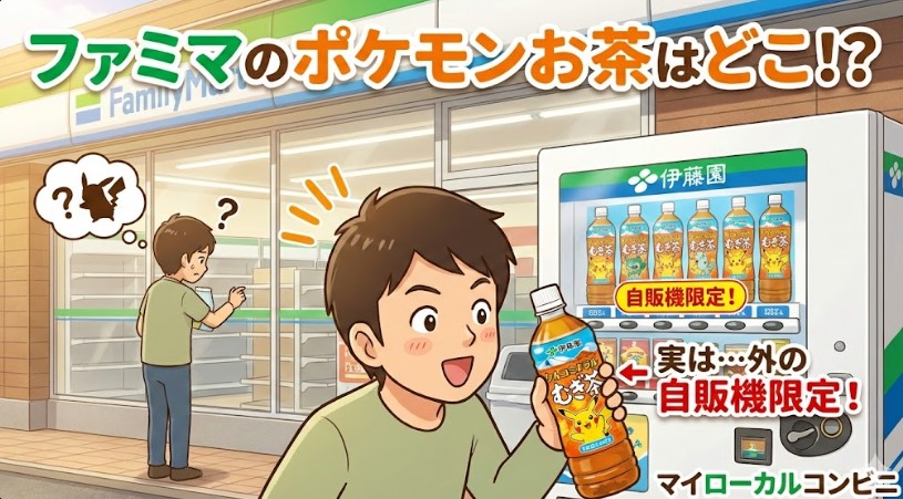 ファミリーマートポケモンお茶はどこ？自販機限定の謎とコラボ全貌