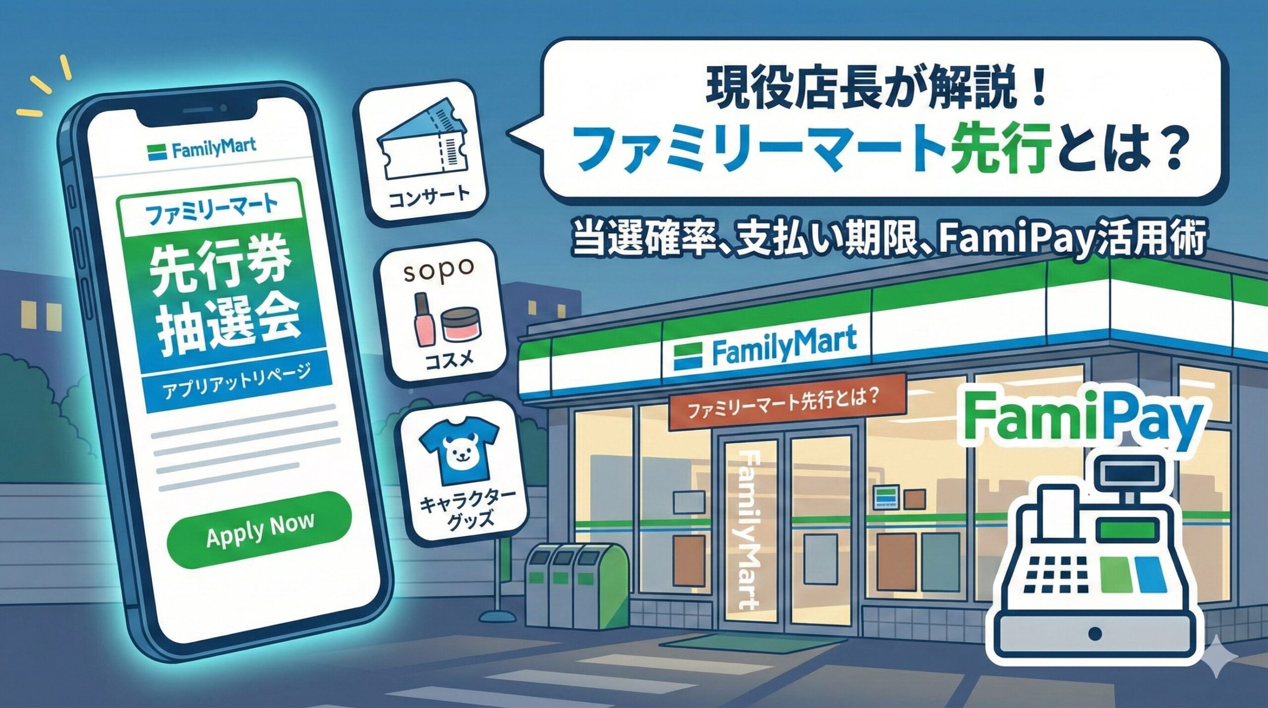 ファミリーマート先行とは？店長が教える当選確率と申し込みの罠