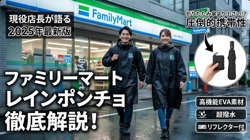 ファミリーマートのレインコート完全ガイド！値段や評判を店長が解説