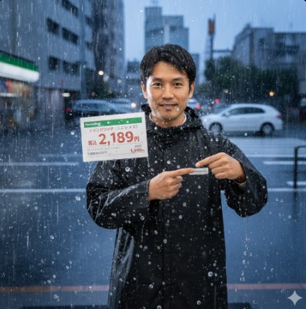 コンビニのレインコートの耐水圧は?