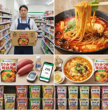 ファミマさつまいも麺の麻辣湯と酸辣湯の味は？