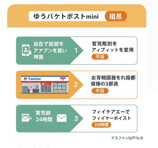 店内のポストへ投函する流れ