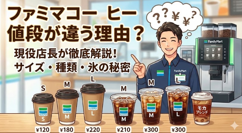 ファミマコーヒー値段違う？種類やサイズ別の価格と特徴を解説
