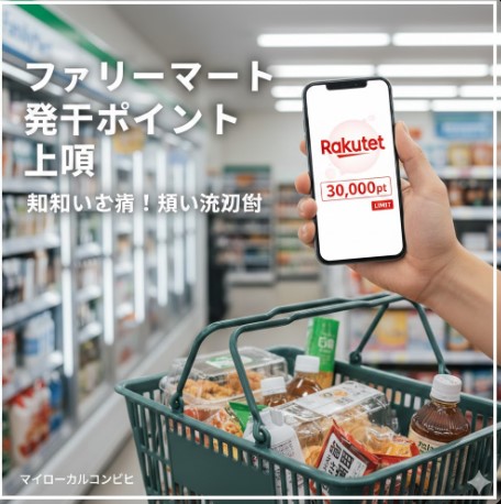 ファミリーマート楽天ポイントの上限を現役店長が徹底解説！利用額と獲得ルール