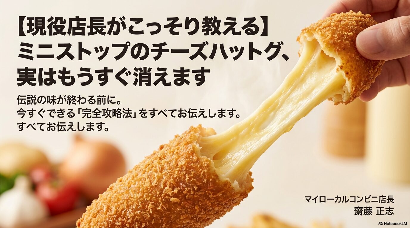 ミニストップのチーズハットグ店頭販売は12月上旬まで、12月5日よりクリスマスチキンへ順次入れ替えの案内