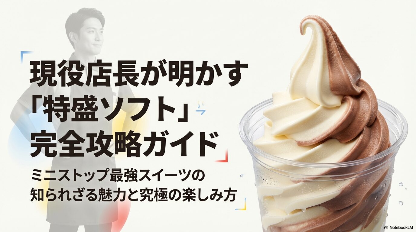 現役店長が教えるミニストップ特盛ソフトの魅力と究極の楽しみ方完全攻略ガイドの表紙画像